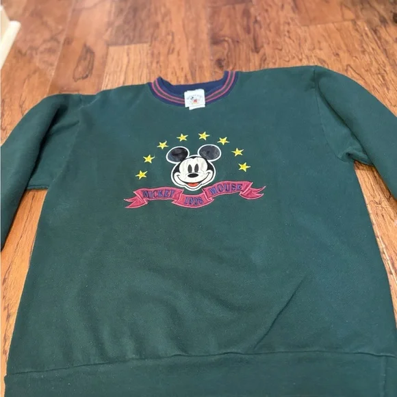 Vintage 90s Mickey & Co “Mickey 1928” Crewneck – Made in USA – Green - Picture 6 of 9